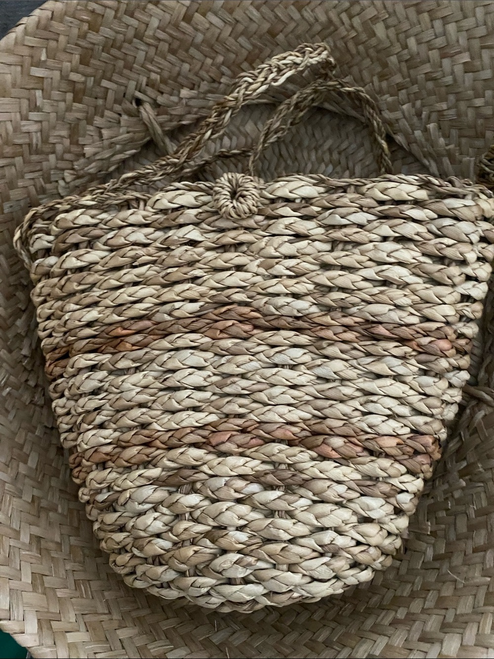 EUC Artisan Hand Woven Seagrass Crossbody Bag Boho